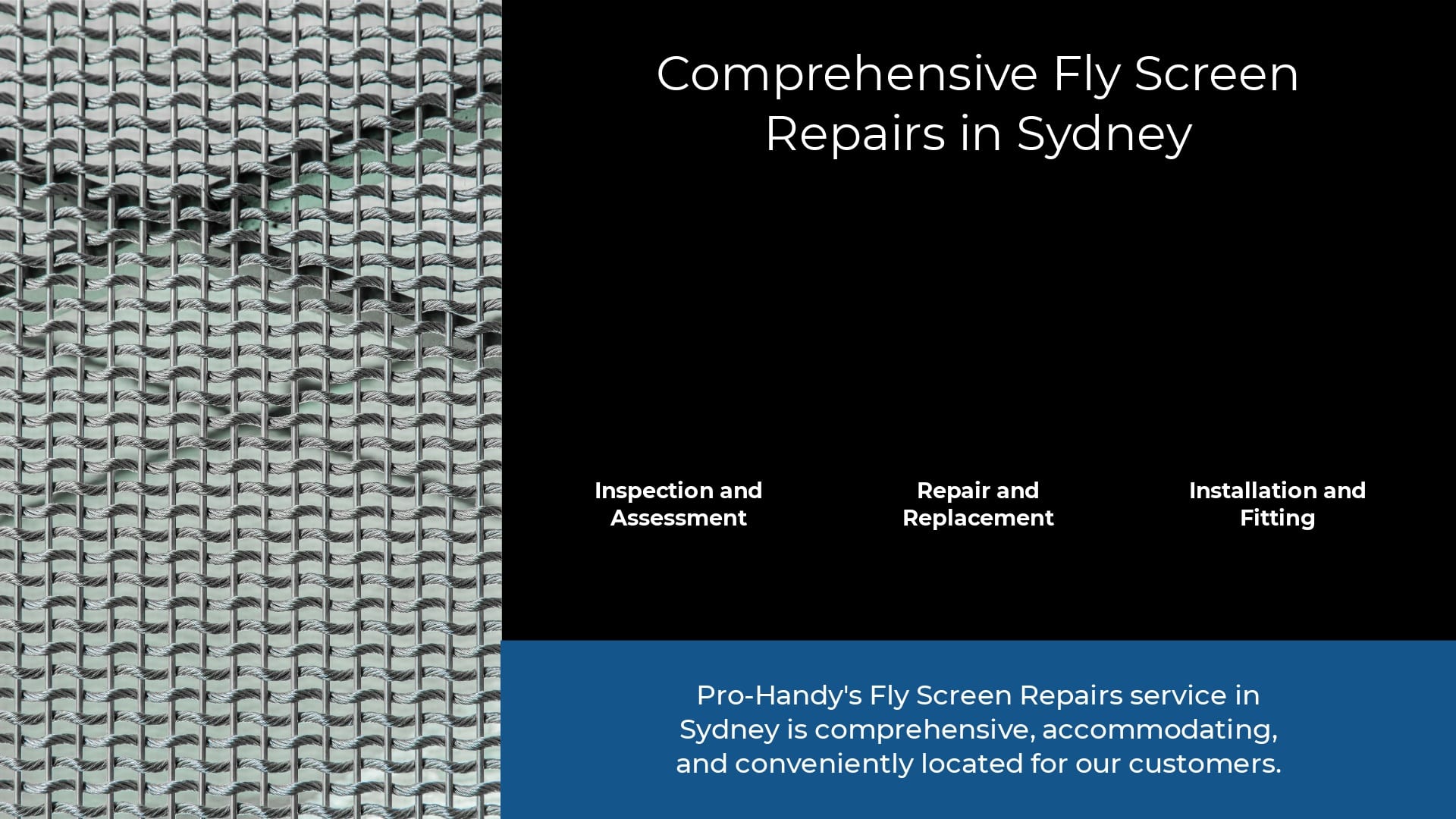 Fly Screen Repairs Sydney