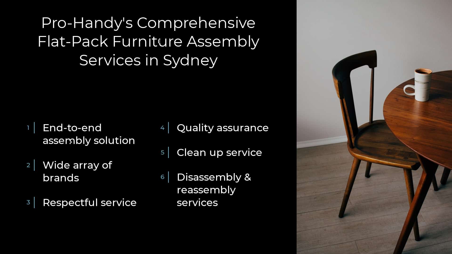 Flat Pack Furniture Assembly Sydney