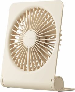 13. JISULIFE Small Desk Fan, Portable USB Rechargeable Fan, 160° Tilt Folding Personal Mini Fan with 4500mAh Battery, Strong Wind, Ultra Quiet, 4 Speed Modes for Office, Home, Camping - Brown