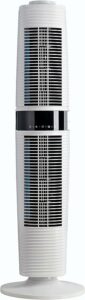 2. De'Longhi DETF122.WH, Dual Osciallating Tower Fan, 3 Fan Speed and 3 Wind Modes, LED Display, Timer, Remote Control, White