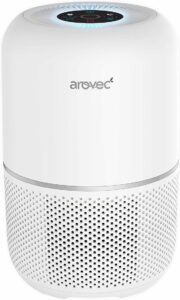 4. AROVEC Air Purifier Smart True HEPA Filter, Air Cleaner for Allergies, Smokers, Pets, Pollen, Dust, Odour Eliminators for Bedroom, Smart Air Quality Sensor, 2-Yr Warranty, AV-P300, White.