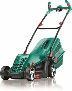 3. Bosch 1400W Corded Electric Lawn Mower, 37 cm, 10m Cable, 40L Grassbox (ARM 37