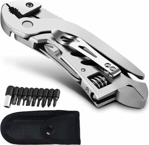 5. dpnao Multitool Wrench With 7 Tools-Pliers-Wire Cutter-Flat Screwdriver-Phillips Screwdriver-Portable Folding Multifunctional Adjustable Multi Purpose Stainless Steel Tool