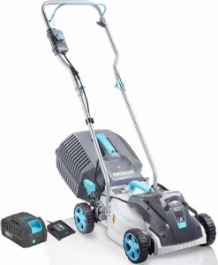 6. 40V Brushless Cordless Lawnmower 32cm Digital Compact Electric Lawn Mower with Battery and Charger