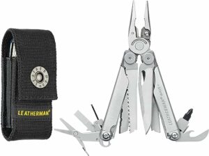6. LEATHERMAN, Wave Plus Multitool with Premium Replaceable Wire Cutters, Spring-Action Scissors and Nylon Sheath, Stainless Steel