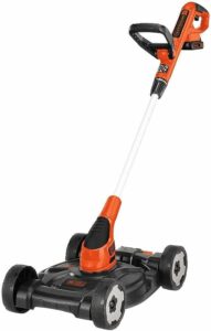 8. BLACK+DECKER Cordless Lawn Mower, String Trimmer, Edger, 3-in-1 (MTC220), 12-Inch